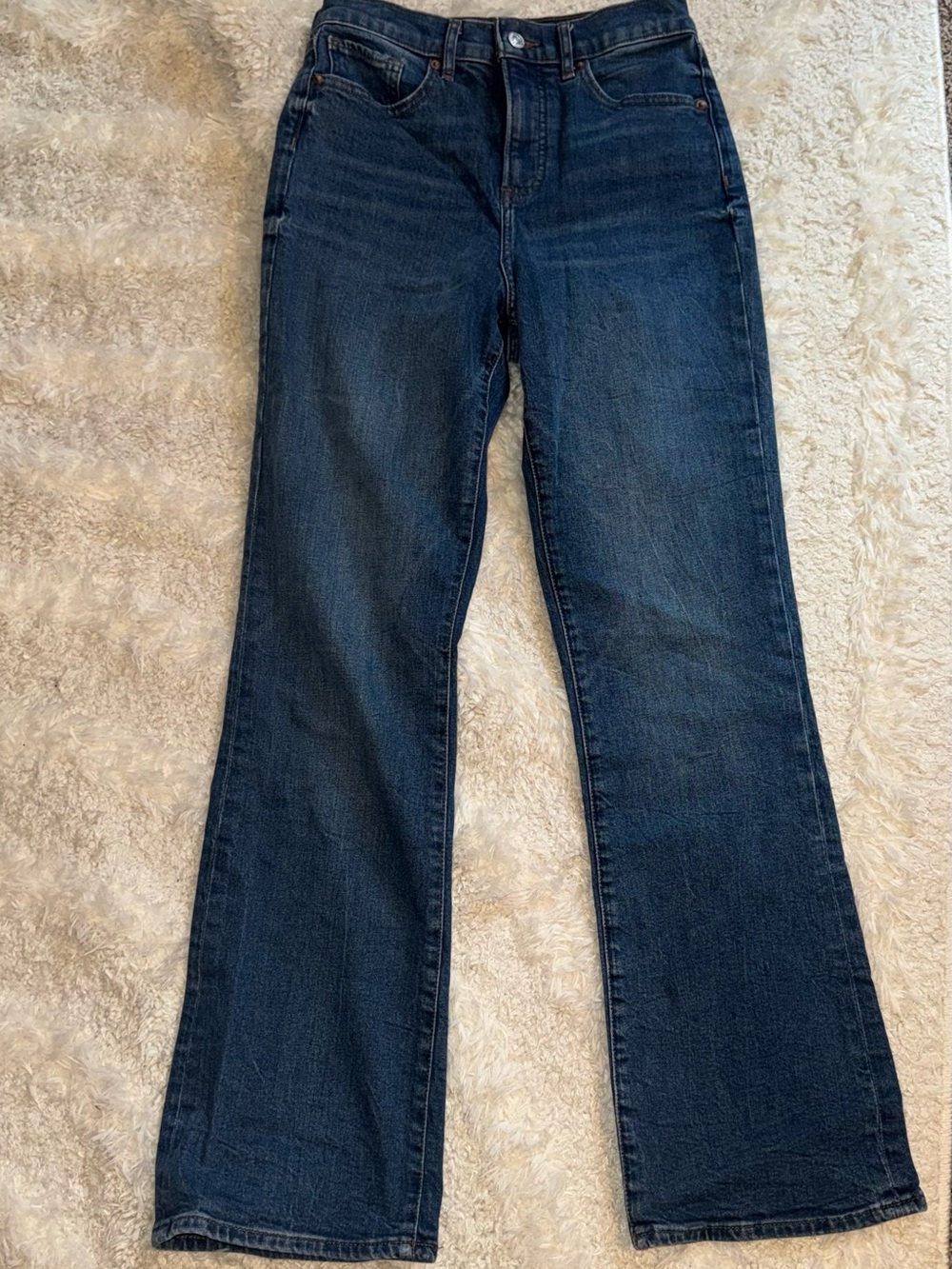 Express Women’s Dark Blue Boot-Cut Jeans